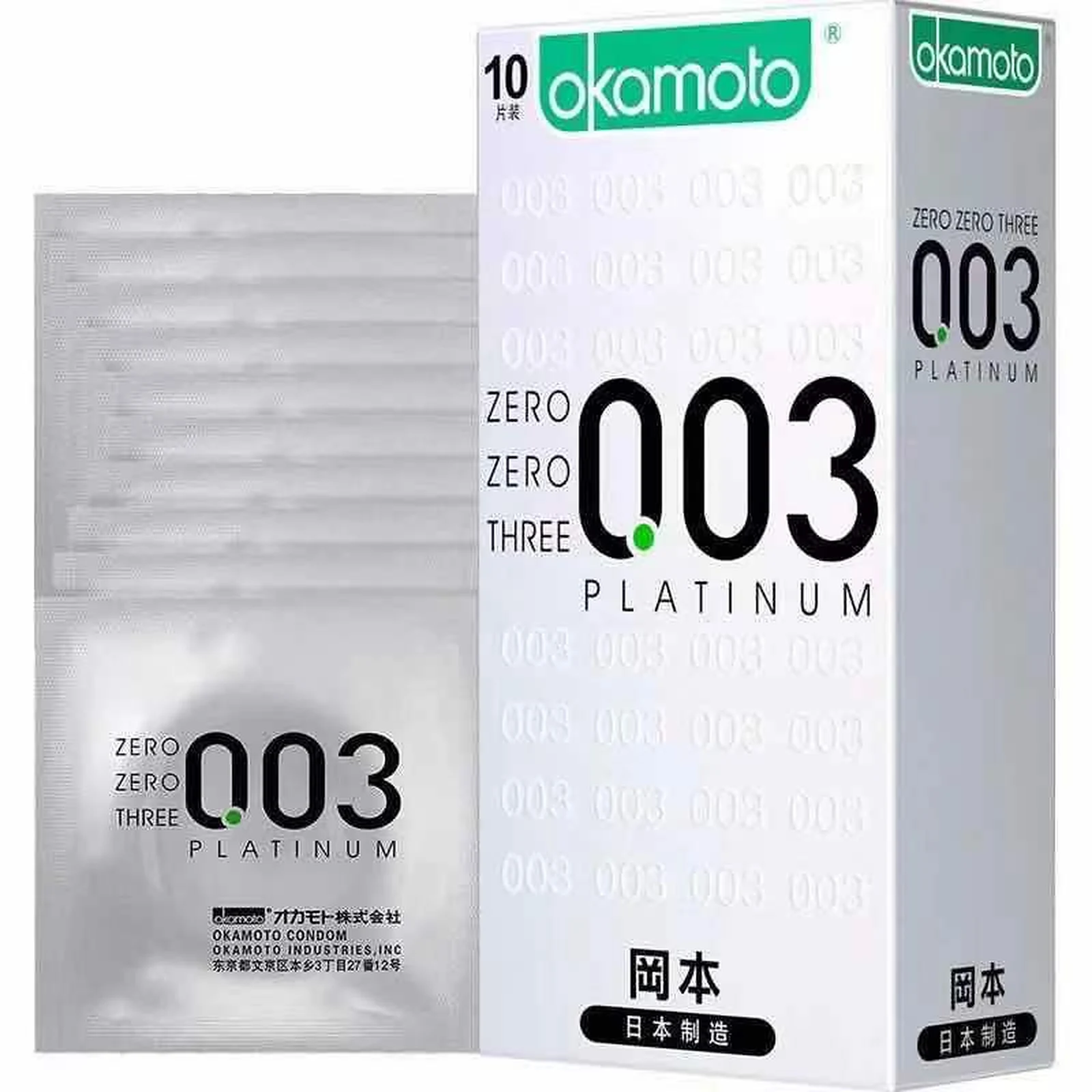Okamoto 003 platinum 10 pieces