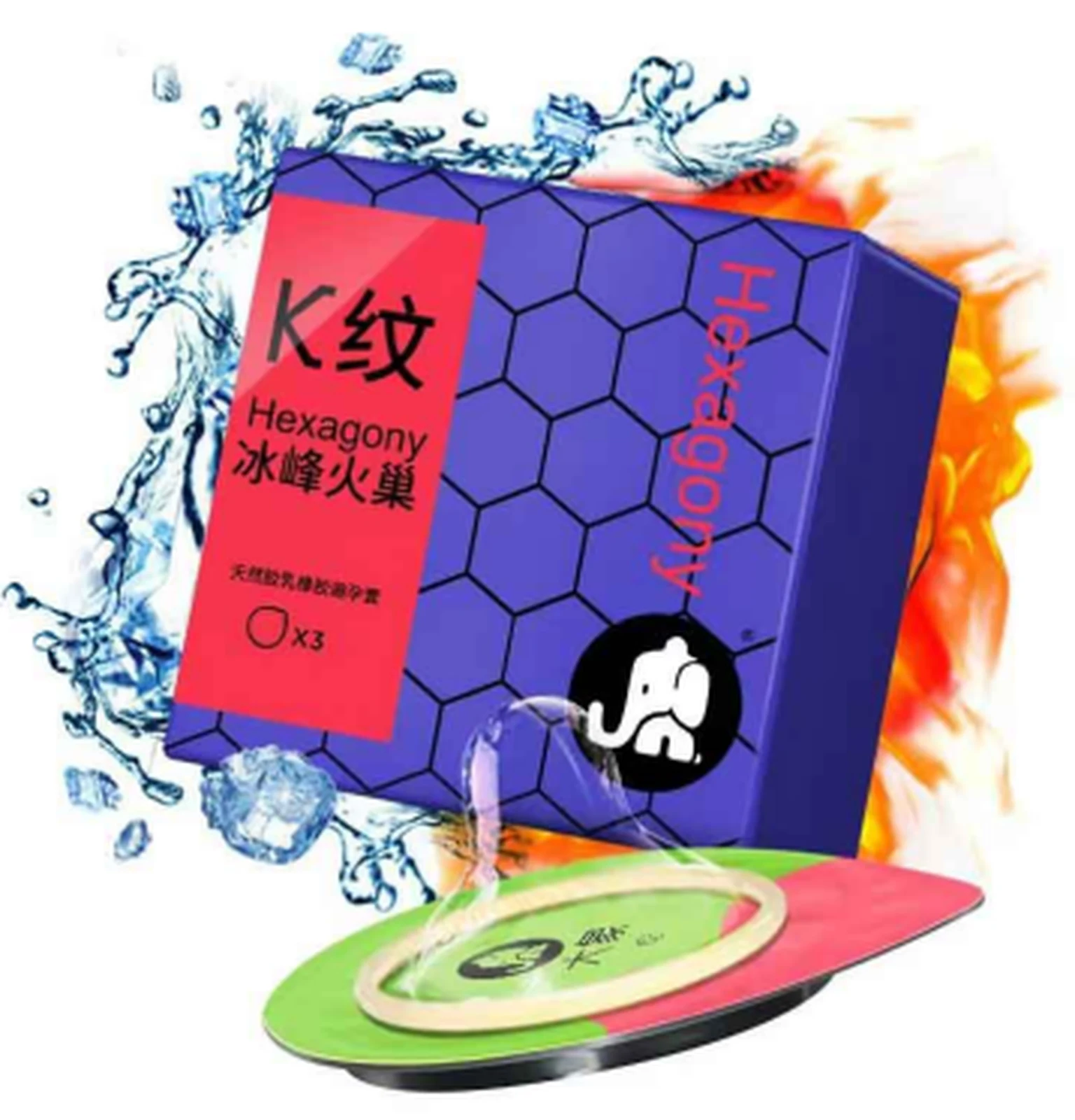 Elephant K Pattern Ice Peak Fire Nest 3 Pack