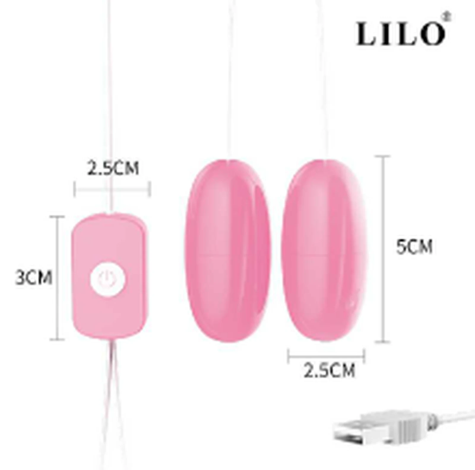 Laile USB Double Vibrator Pink