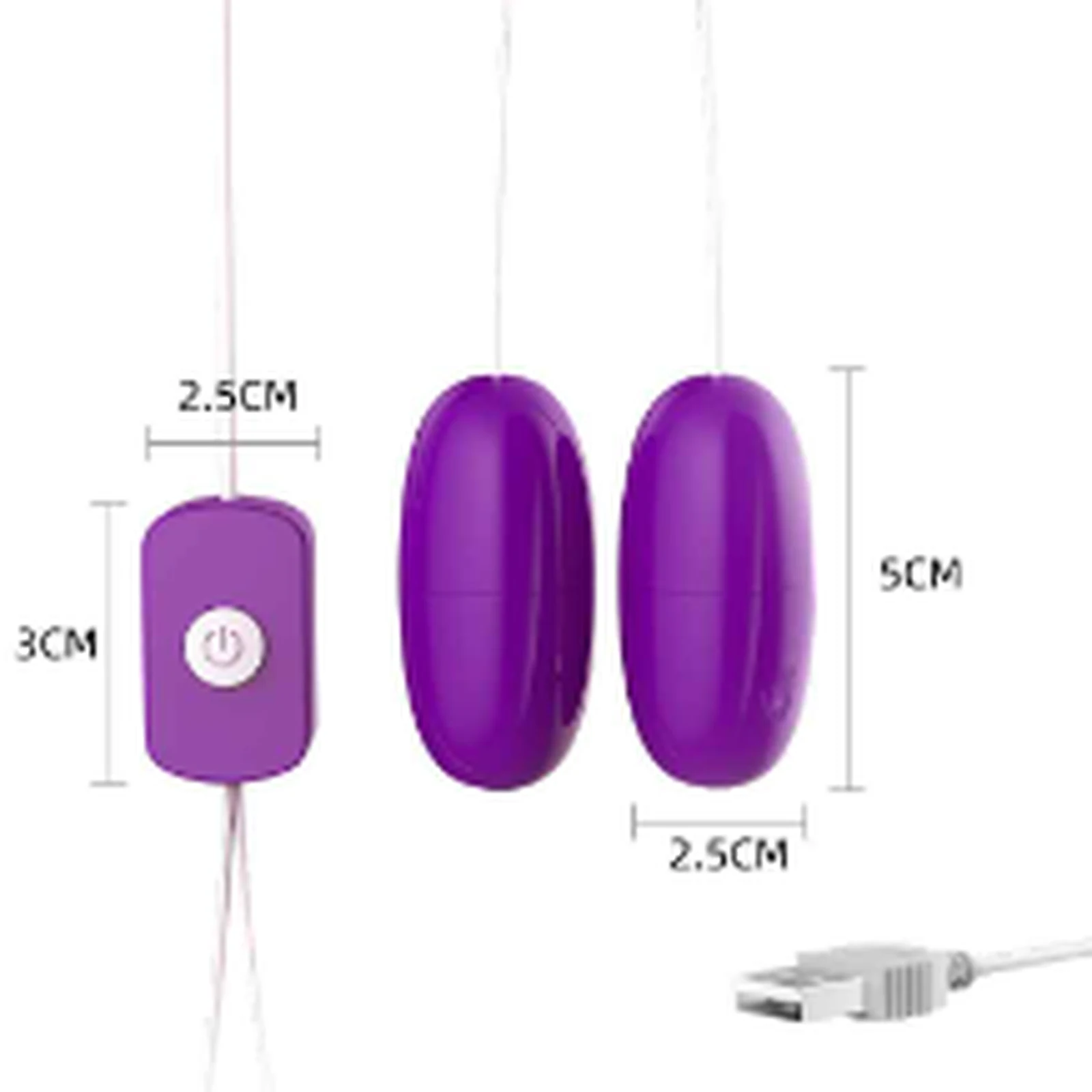 Laile USB Double Vibrator Purple