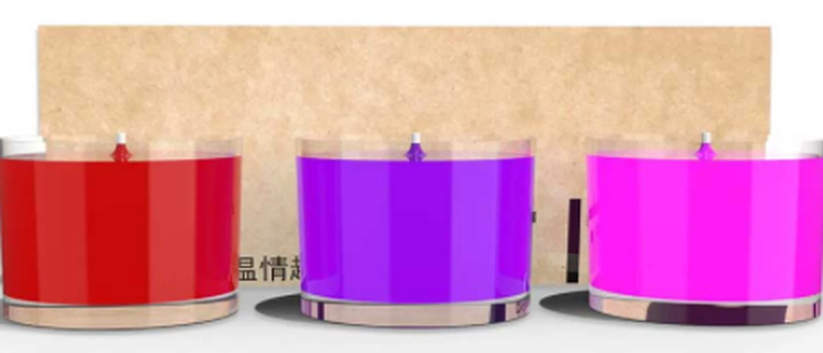 Liannu three-color flame-retardant cup sex candle