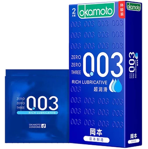 Okamoto 003 Super Lubricating 2 Piece Trial Pack, photo 1
