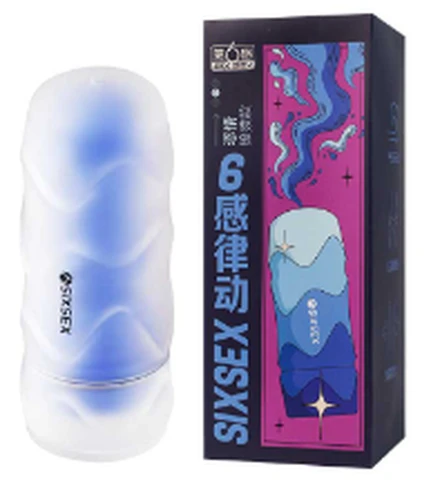 Sixth Sense Rhythm Manual Male Masturbator Flirts With Blue