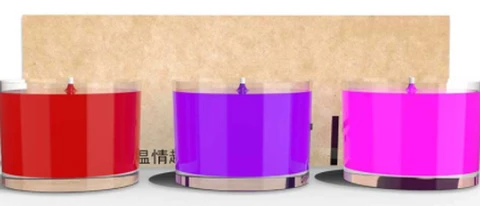 Liannu three-color flame-retardant cup sex candle