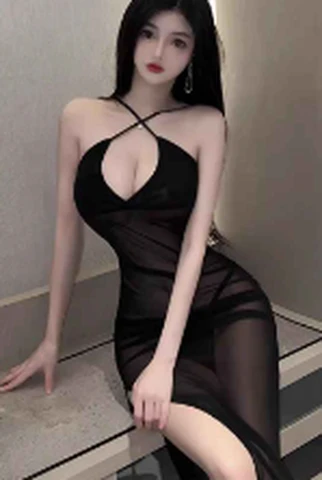 DF1182 black strap long skirt suit, photo 1