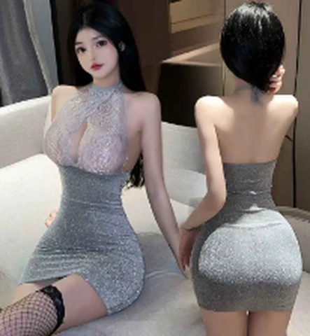 DF1139 Gray Lace Hip Skirt, photo 1