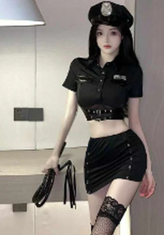 LZM203 black school police sister suit, photo 1