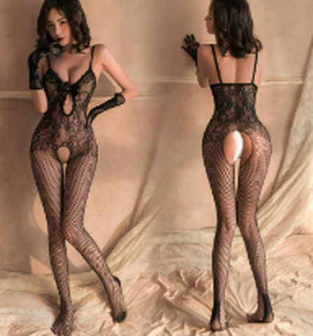 Feimu 7506 Mesh Jacquard Open Stockings, photo 1