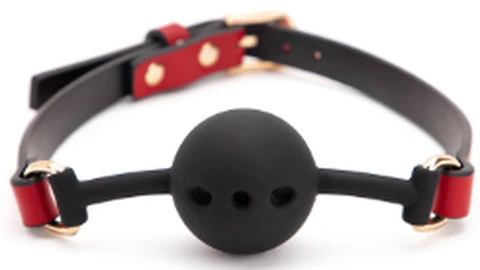 YL red PU full silicone oral ball, photo 1