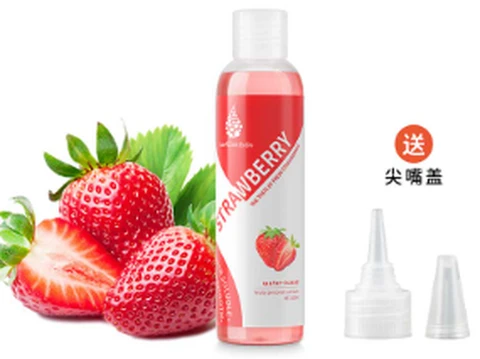 AWK strawberry fruity lubricant 200ml with tip cap, photo 1