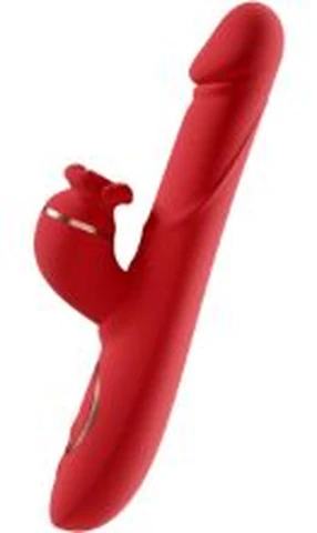 Galaku flame red lips vibrating sucking telescopic heating version red, photo 1