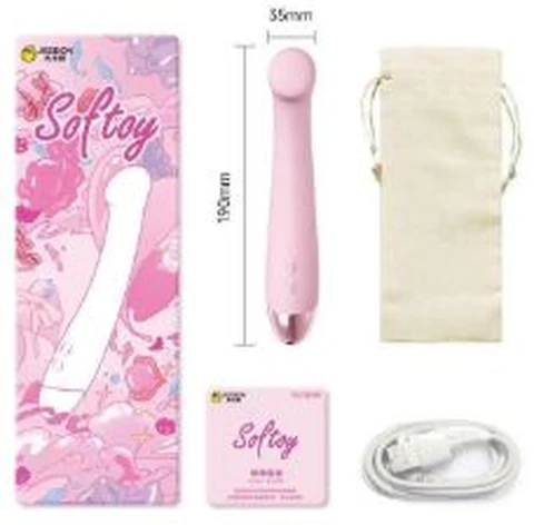 JissbonSoftov Flat Head Vibrator Heart Powder, photo 1
